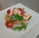 bagietka francuska z krewetkami wypiekana samodzielnie