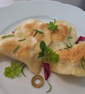 smażone pierogi postne